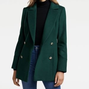 EVERNEW Green Nina Wrap coat size 8